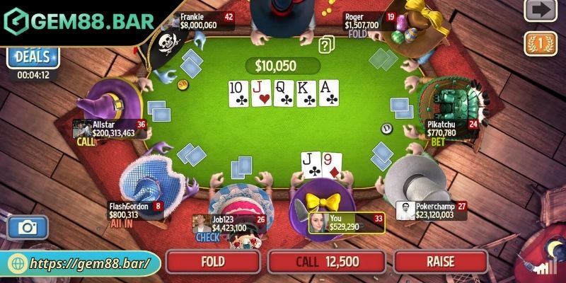 Cách Chơi Poker GEM88 - Hướng Dẫn Chơi Và Chiến Lược 1 Thứ hạng tay bài Poker